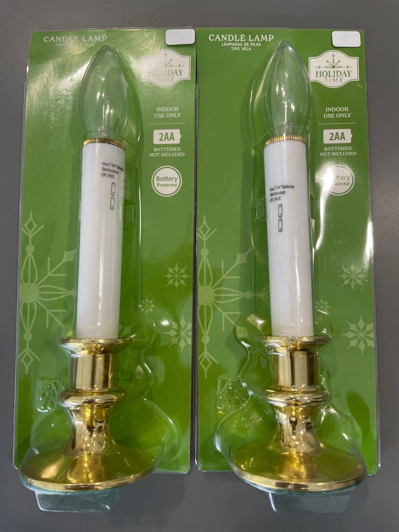Battery operated candle sticks (pair) altar, Furniture & Home Living