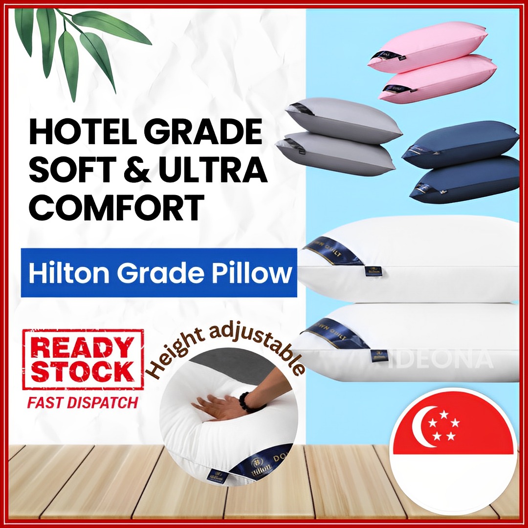 (BN) Hilton Premium Hotel Grade Pillow Ultra Comfort Five Star Luxury