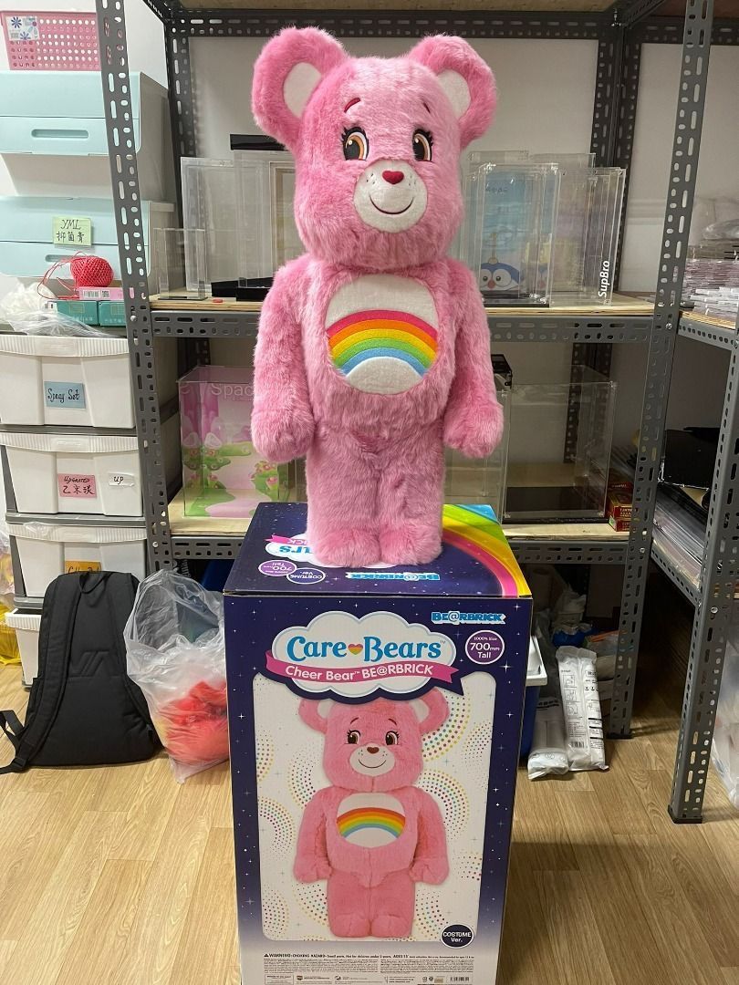 BRAND NEW IN BOX!! SG Ready Stock! BE@RBRICK x Cheer Bear Costume 1000%  bearbrick Carebear (pink)