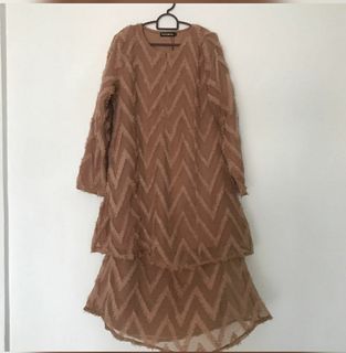 Brown Elegance Kurung Raya
