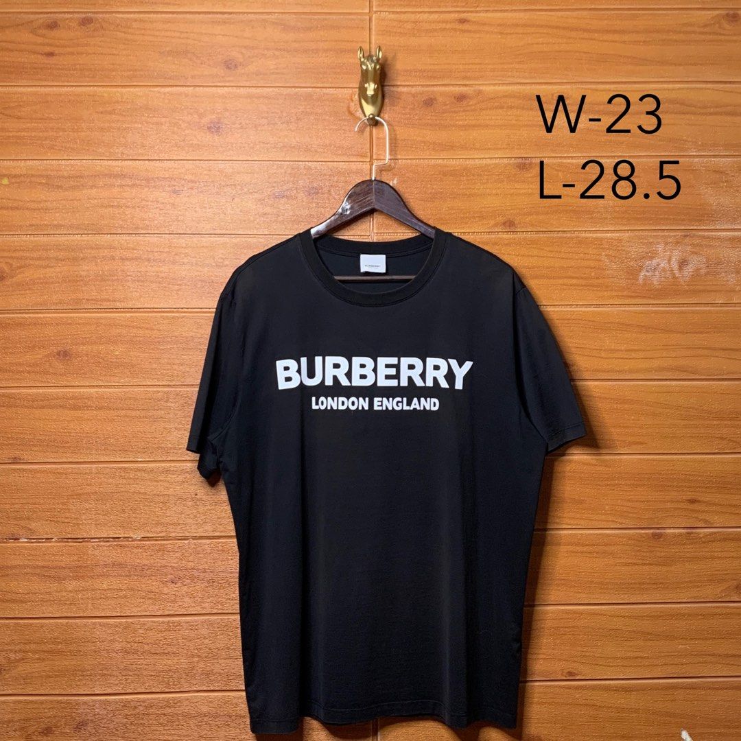 Burberry Spellout Rubber Logo T shirt Men s Fashion Tops Sets Tshirts Polo Shirts on Carousell