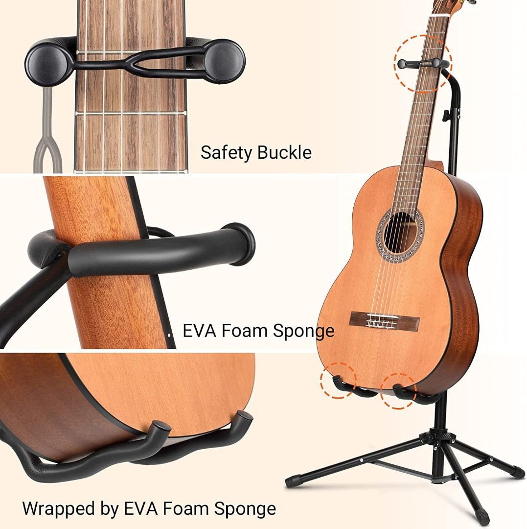 CAHAYA Guitar Stand Floor Universal for Acoustic Electric Guitars Bass