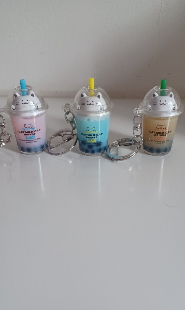 Cat Bubble Tea Keychain Pearl Cat Milk Cap, Hobbies & Toys, Memorabilia &  Collectibles, Vintage Collectibles On Carousell