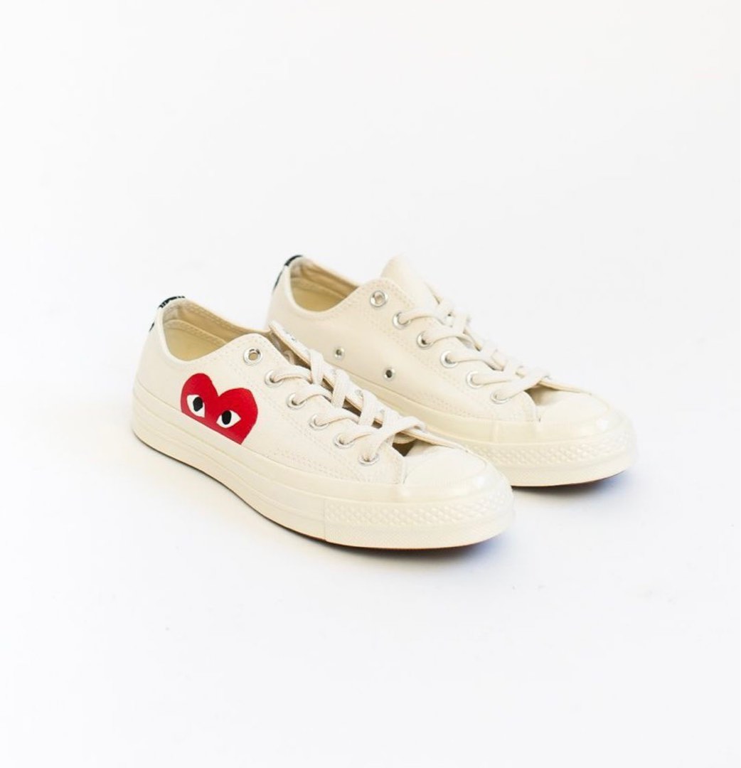 CDG Converse White Low Cut Sneakers Women s Fashion Footwear