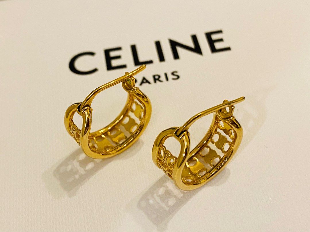 【国内発送】MAILLON TRIOMPHE MULITI HOOPS IN BRASSール Celine Maillon Triomphe Multi Hoops Earrings 耳環, 名牌