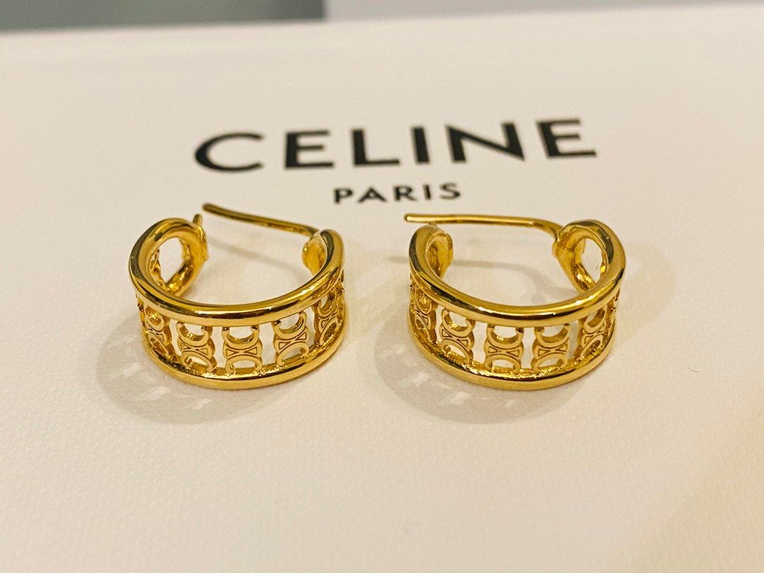【国内発送】MAILLON TRIOMPHE MULITI HOOPS IN BRASSール Celine Maillon Triomphe Multi Hoops Earrings 耳環, 名牌