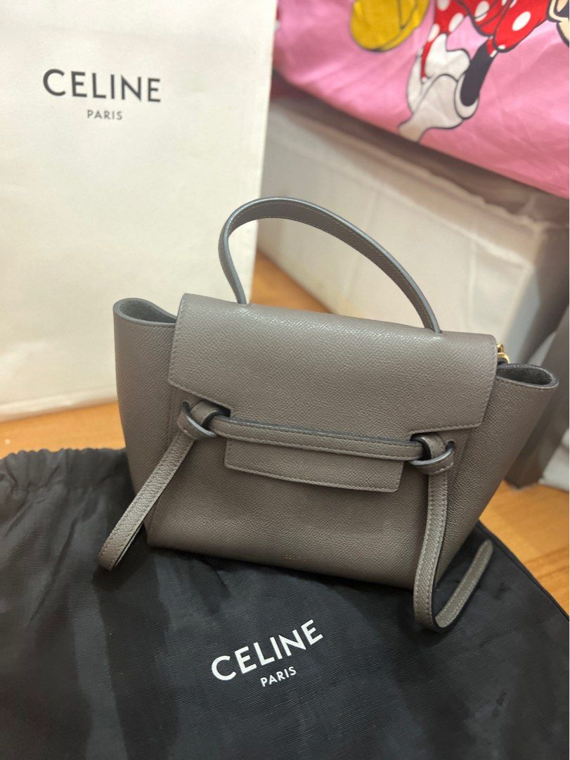 Celine Nano Belt Bag Grey 100% Authentic, Luxury, Bags & Wallets on  Carousell