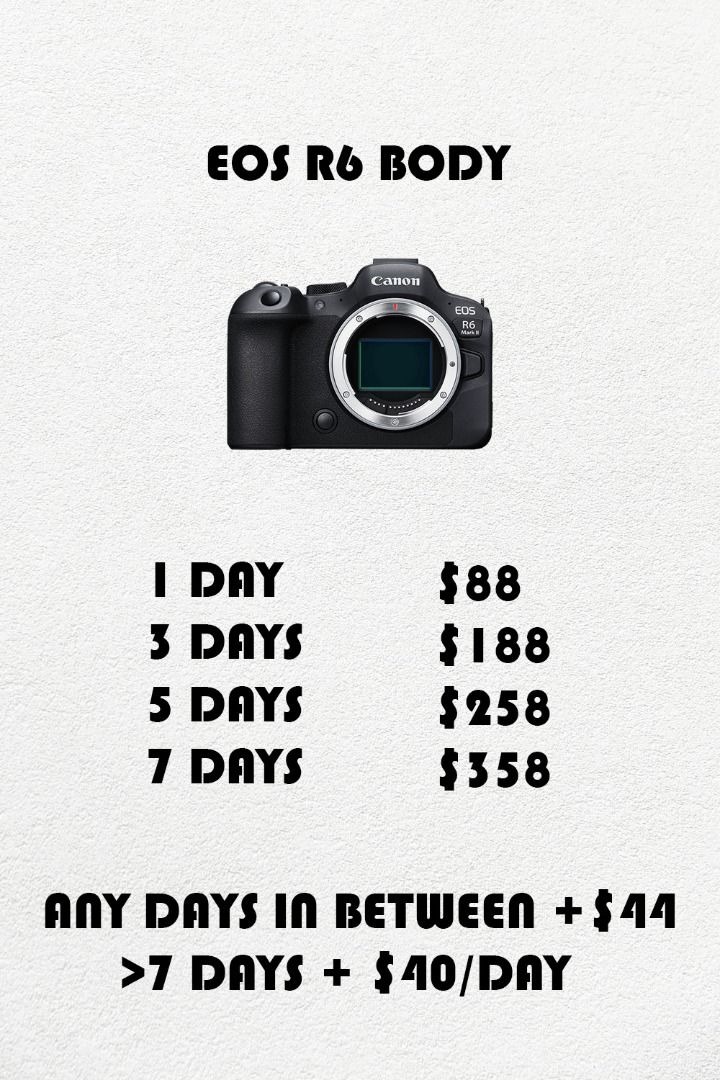 Rent a Canon EOS R6 Mark II 