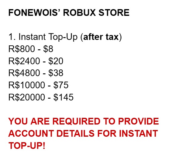 (CHEAPEST) Roblox Robux Instant TopUp, Video Gaming, Gaming