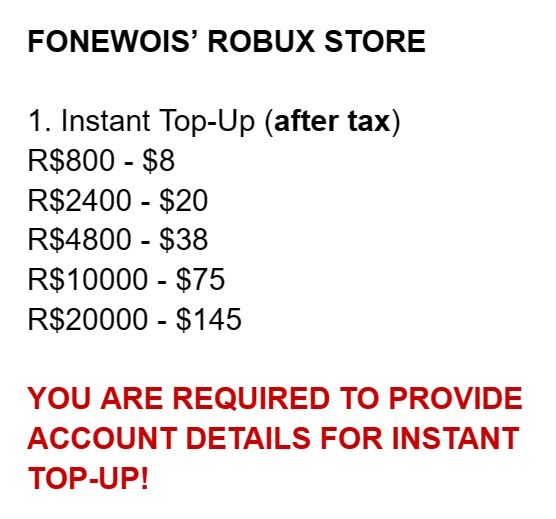 (CHEAPEST) Roblox Robux Instant Top-Up, Video Gaming, Gaming ...