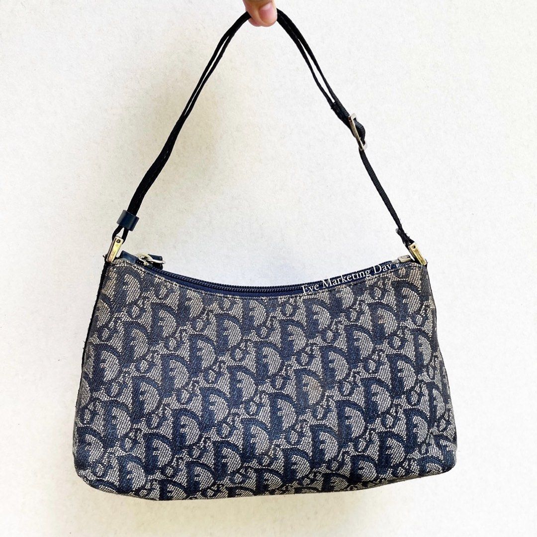 Christian Dior Vintage Diorissimo Trotter Pochette - Blue Shoulder Bags,  Handbags - CHR142746