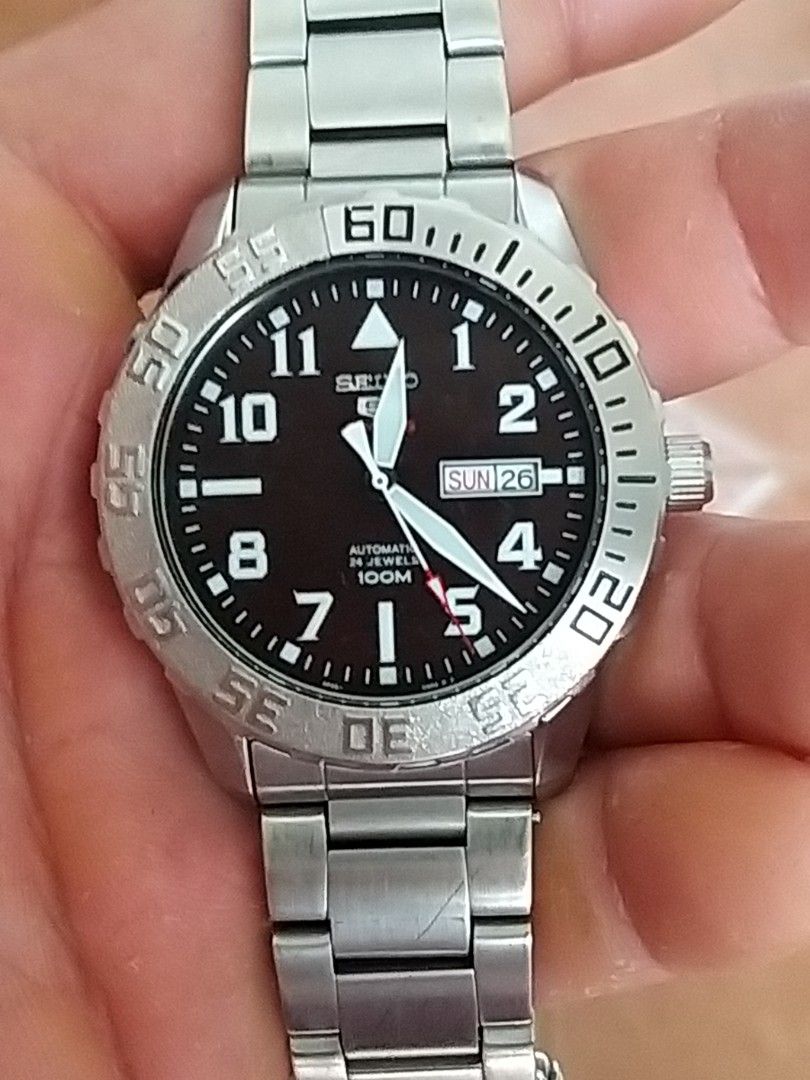 Clearance Seiko 5 Sports Field Watch 4R36 04W0 Men s Fashion