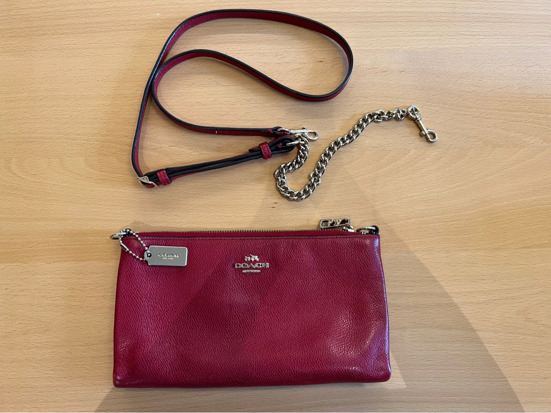 Coach purse maroon sales