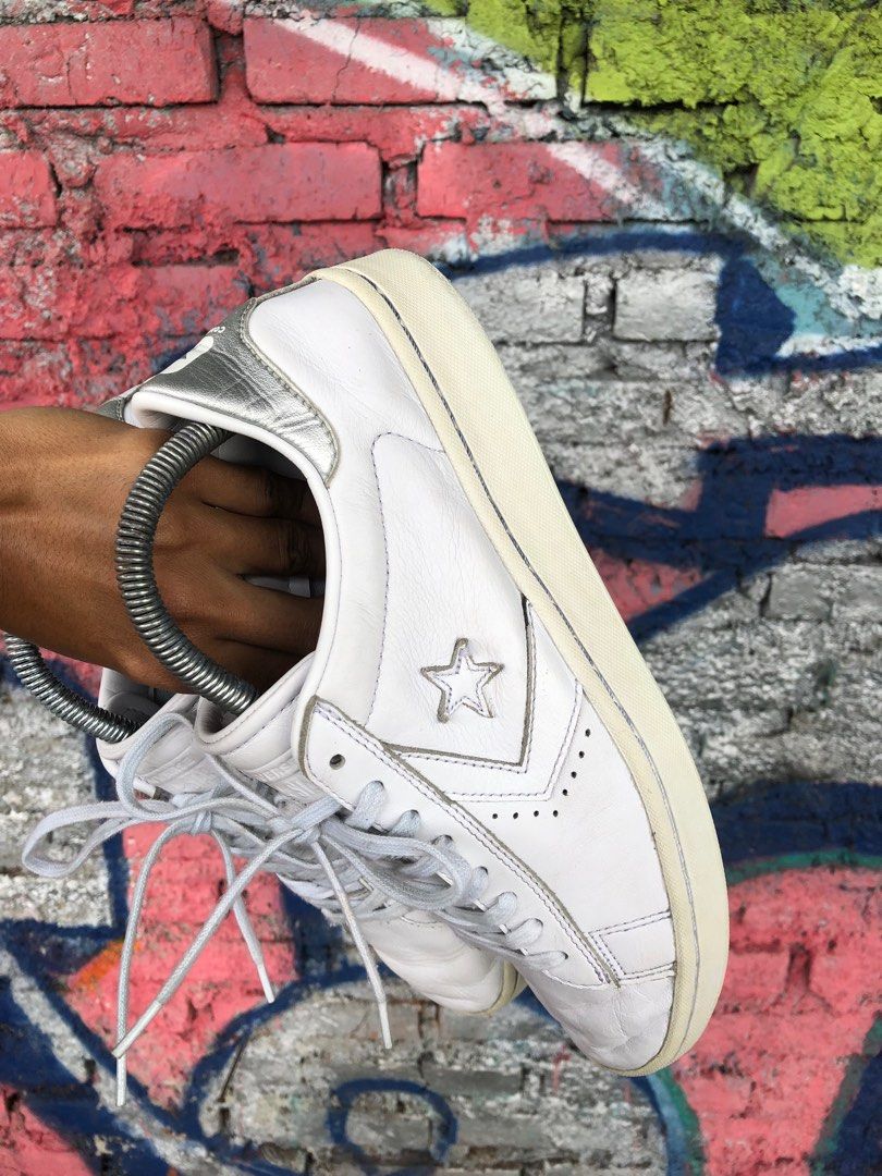 Converse Pro Leather LP Metallic Low Top Fesyen Pria Sepatu