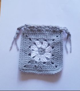 Crochet Flower Mini Pouch