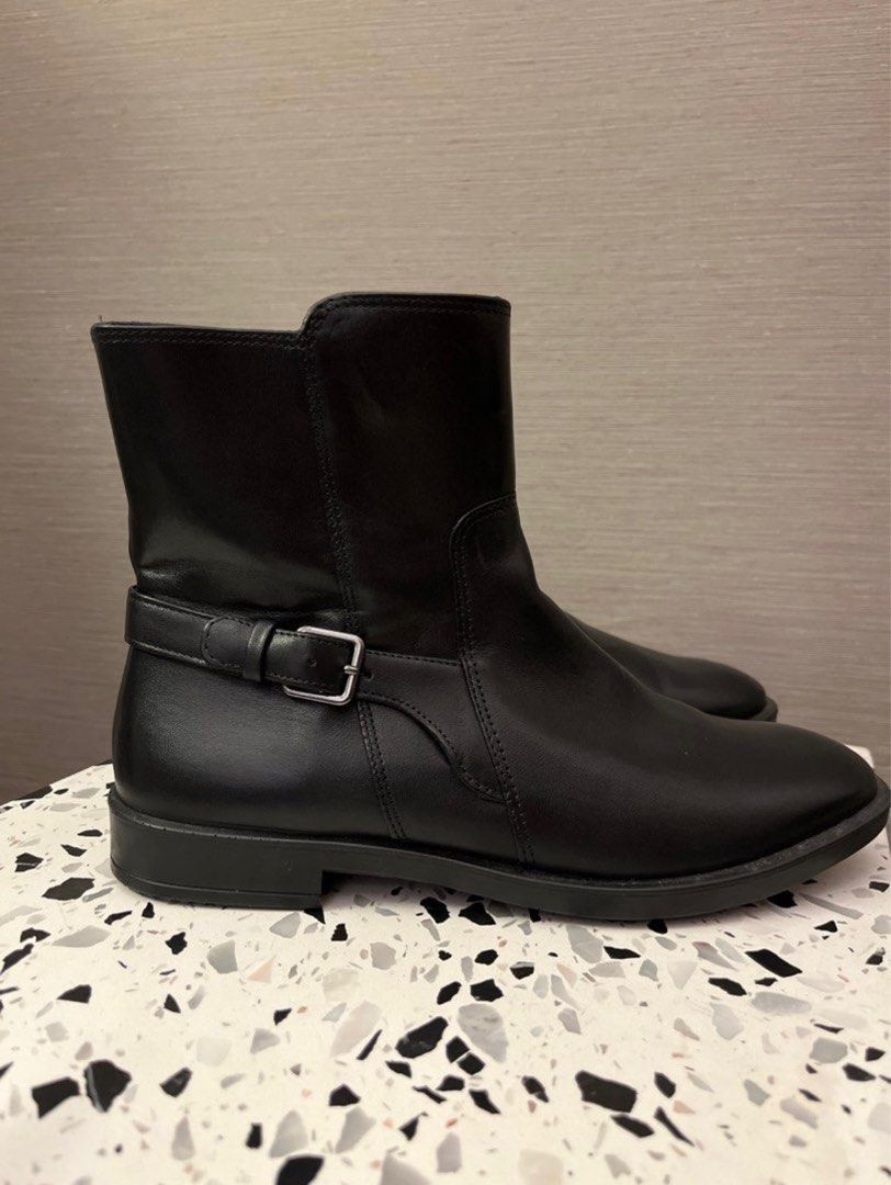 ecco black boots womens