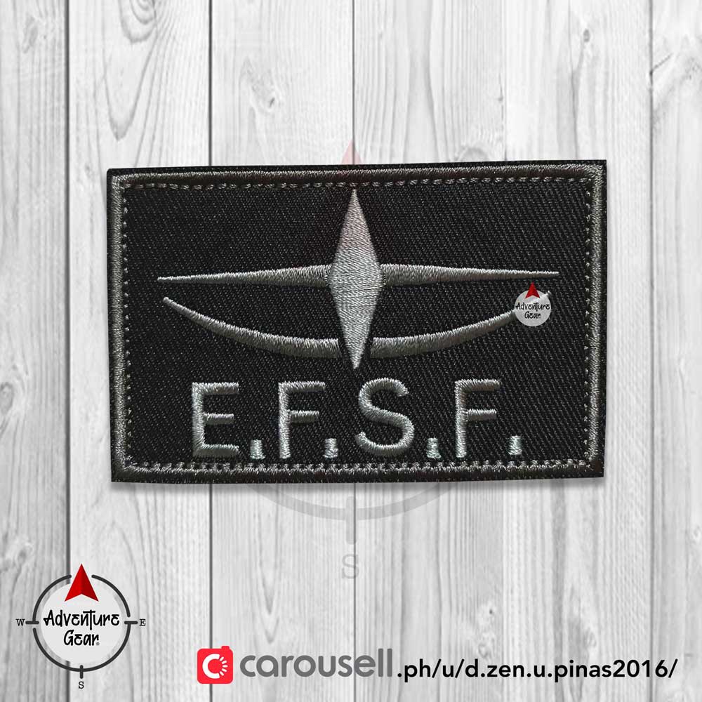EFSF Logo Gundam Tactical Morale Embroidered Patch with Velcro
