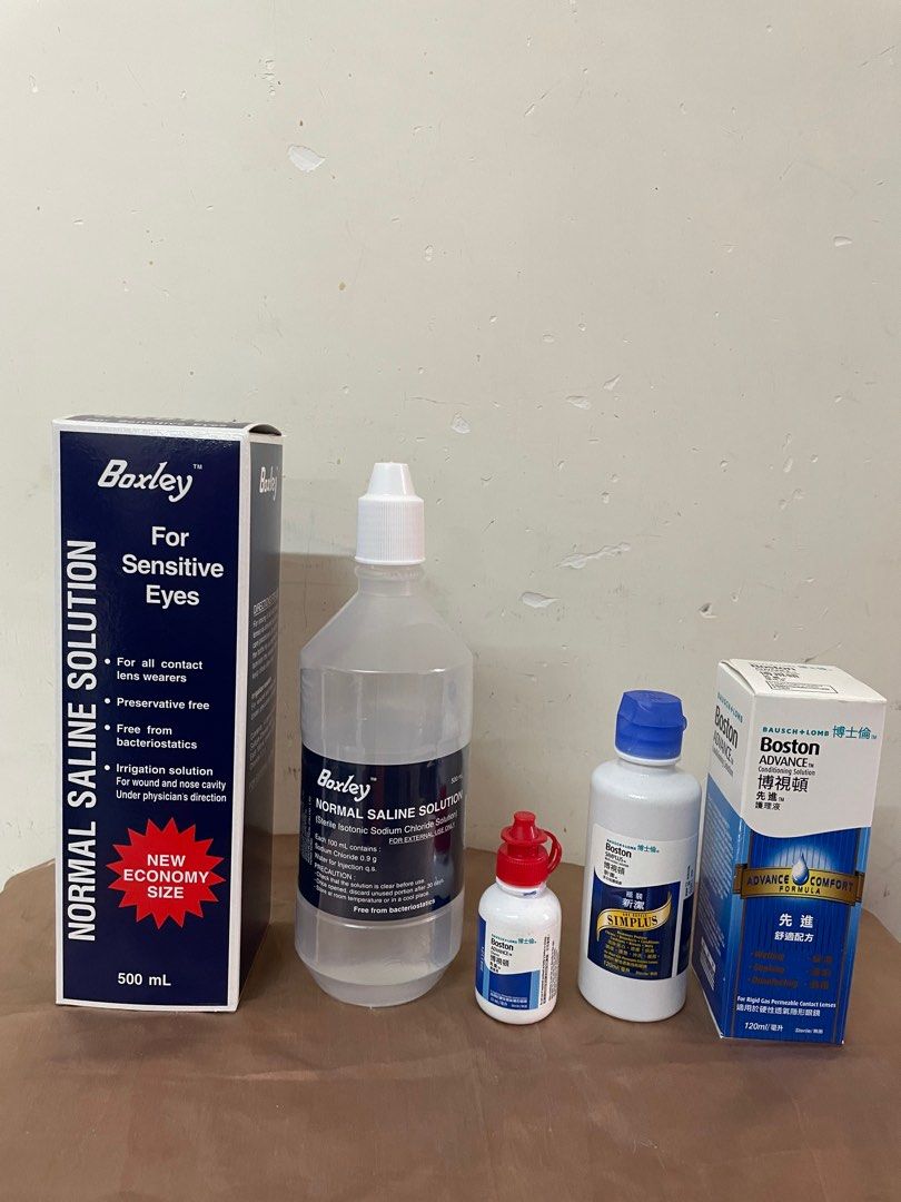 FREE Boston contact lenses solution + cleansing solution + Boxley