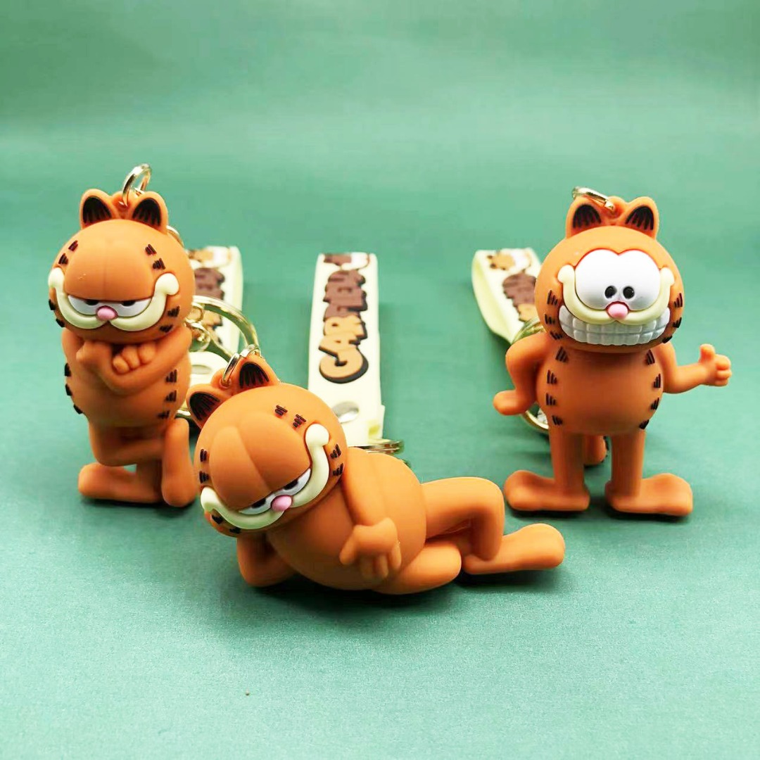 Garfield Keychains / Cake Toppers / Figurines (3 Pcs a Set), Hobbies
