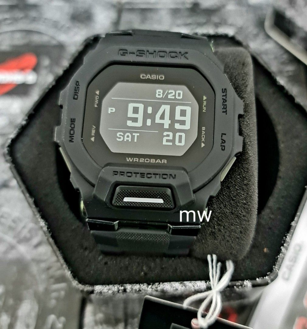 genuine Casio Men G Shock Bluetooth square gbd200 gbd 200 gbd 200uu 1dr full black sporty digital w