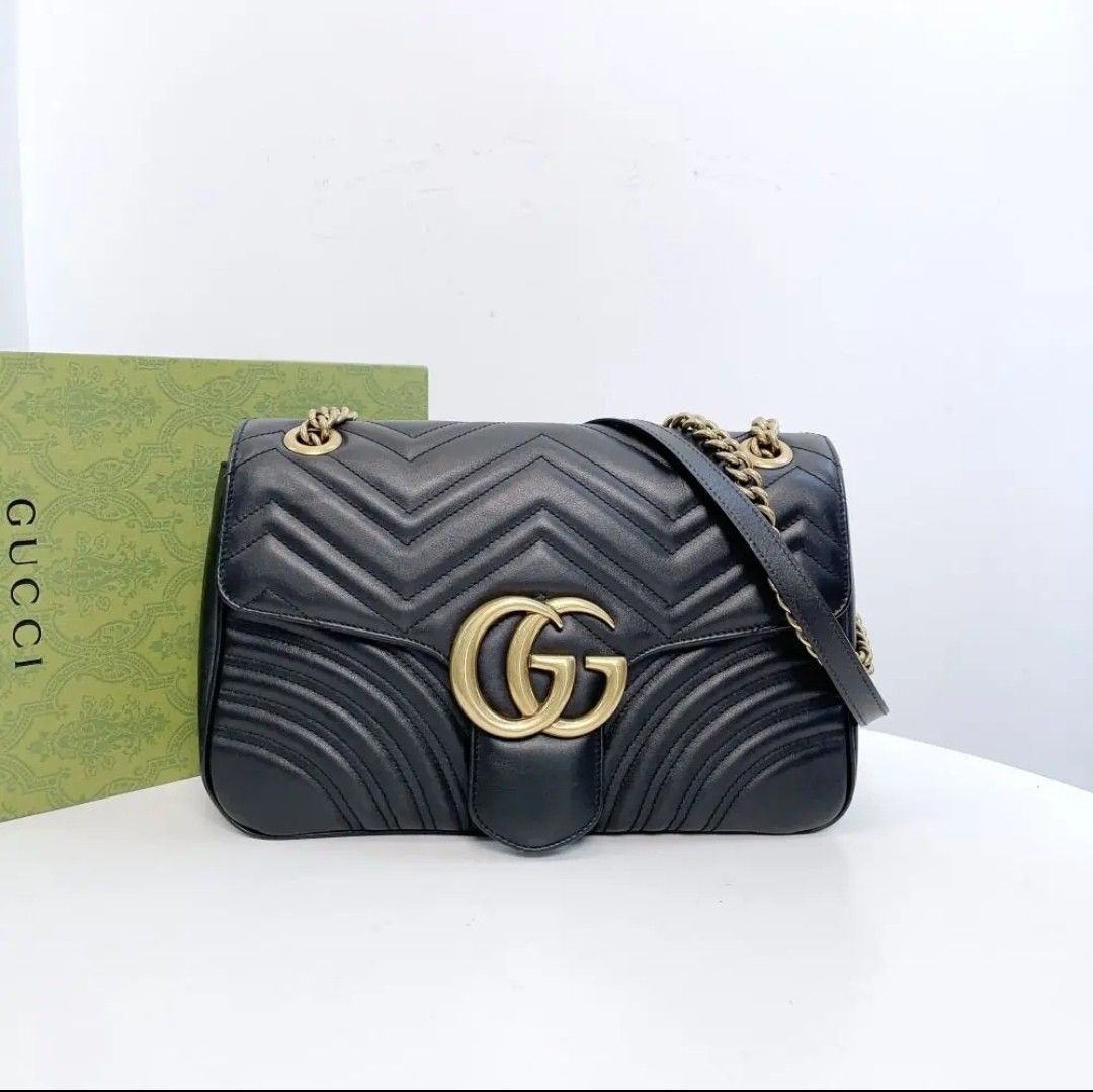 Gg marmont medium hotsell matelassé shoulder bag