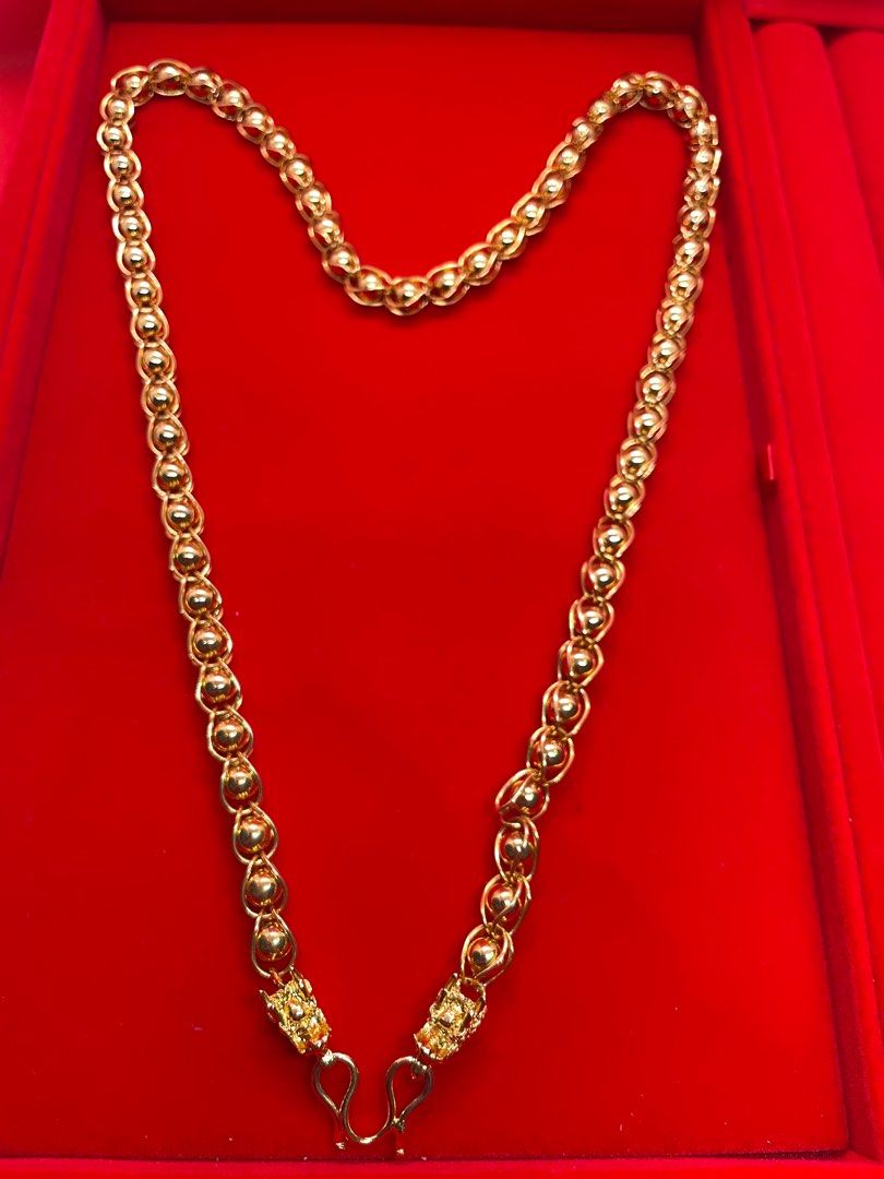 GoldenLouis sand gold thicker necklace for men, Men's Fashion