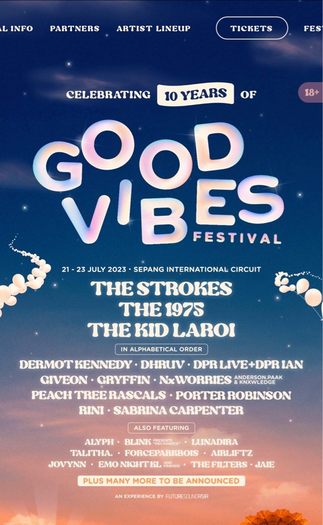 Good Vibes Festival Tickets Gvf Tiket Tickets And Vouchers Event Tickets On Carousell