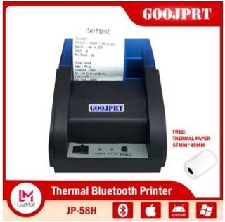 Goojprt JP-58H (BLUETOOTH VERSION + USB) Thermal Cash Receipt POS Mini Printer Sticker FREE 1 Roll Thermal Receipt Paper