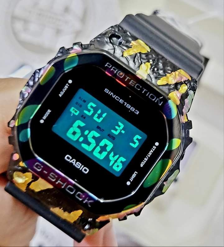 Gshock GM-5640GEM-1DR (Category: Men's Watches) located in Bulacan. Submitted by nehjauthentics (Listing ID 1219318716, Image 1). Description: 101% ORIGINAL NOW AVAILABLE GM-5640GEM-1DR 14,500 G-SHOCK 40th Anniversary Adventurer’s Stone limited-edition timepiece. The special colors of the minerals ancient seafarers used to find their way are reproduced in these watch designs with forging, ion plating, and masking processes, giving each metal beze