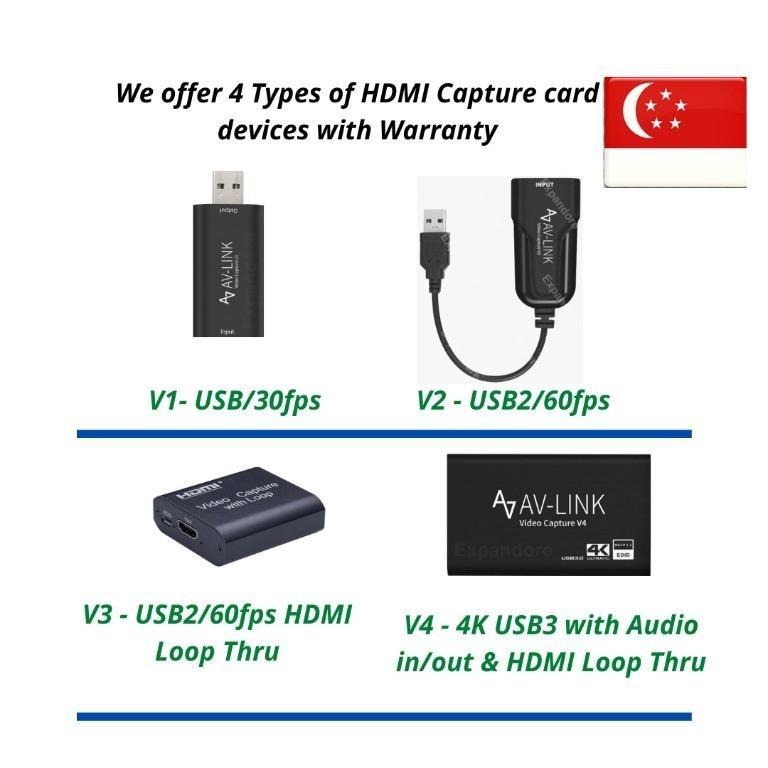 HDMI Audio Video Capture Card to USB , USB2/3/30fps/60fps/ 4K.Demo ...