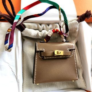 Hermes Olga Bag Charm Permabrass Gold for Birkin Kelly