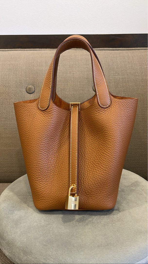 Picotin 18 Rouge Sellier GHW, Luxury, Bags & Wallets on Carousell