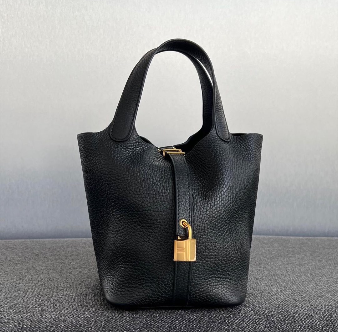 Hermes Graphite Picotin 26, Luxury, Bags & Wallets on Carousell