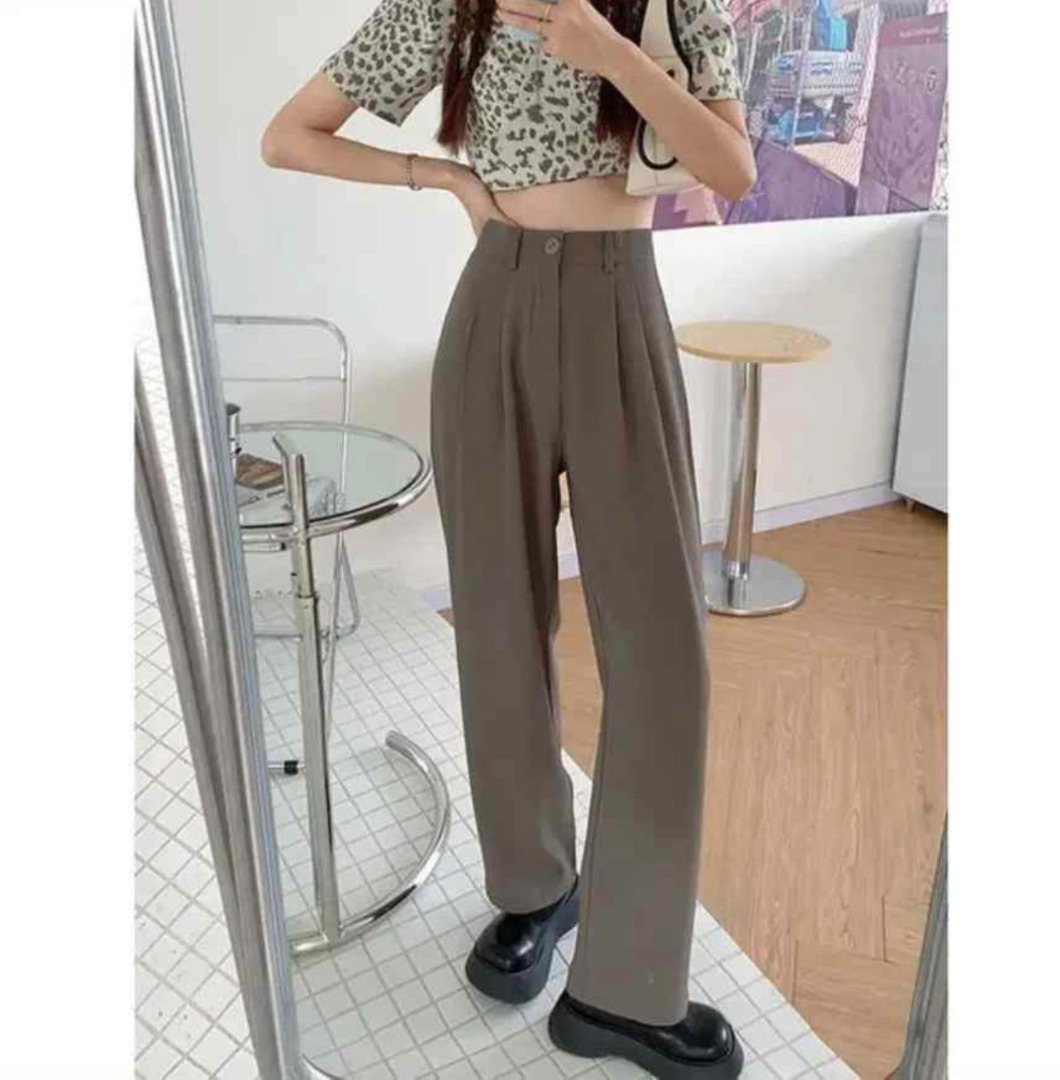 High Waist Trousers, Women's Fashion, Bottoms, Other Bottoms on