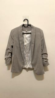 H&M premium 西裝外套 棉麻色 西裝外套 36號
