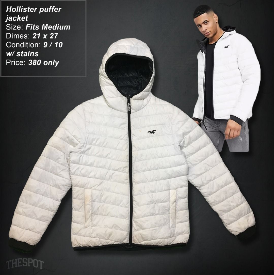 Hollister womens puffer jacket outlet