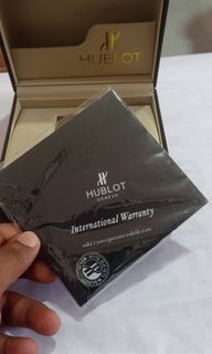 Hublot watch box and papers black colour New