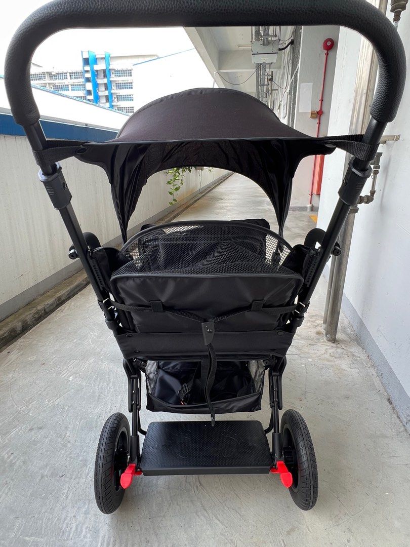 [iDS] FULL Rubber Wheels! Reclining Twin Stroller Double Stroller Dual