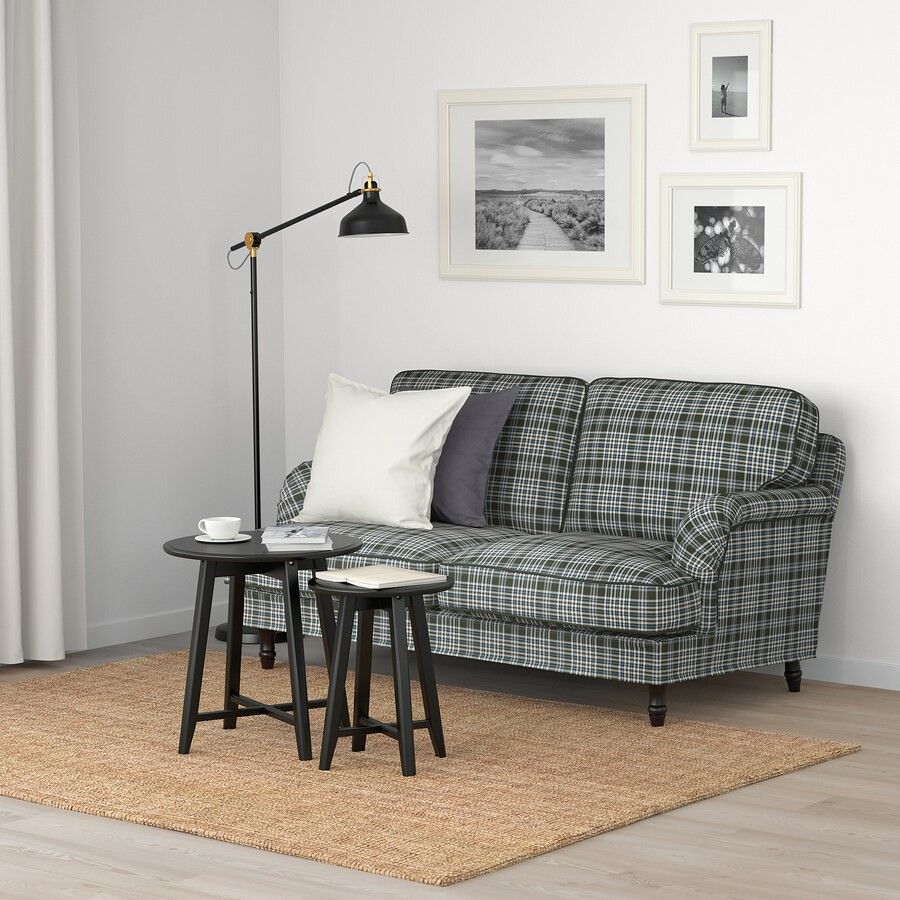 IKEA STOCKSUND 2-seat sofa, Segersta multicolour/black/wood