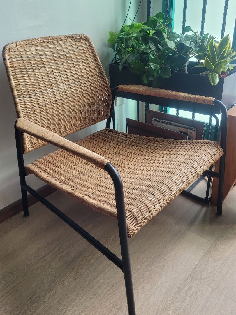 Ikea ULRIKSBERG Rattan Arm Chair, Furniture & Home Living, Furniture