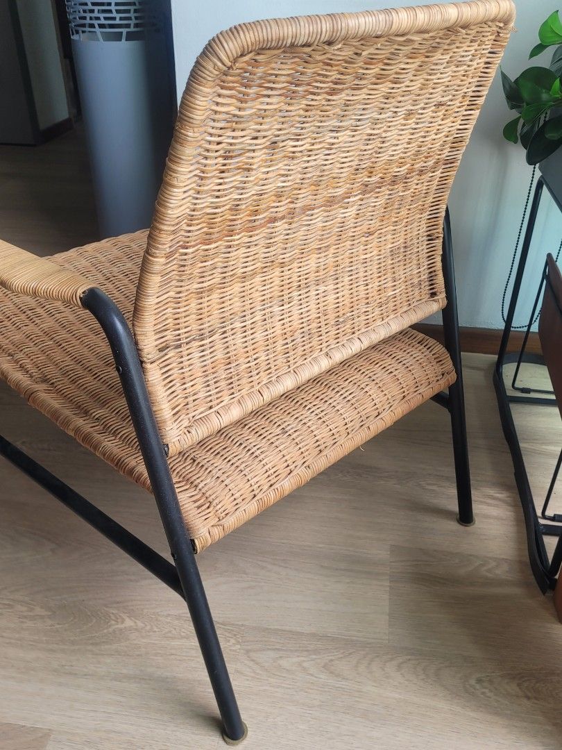Ikea ULRIKSBERG Rattan Arm Chair, Furniture & Home Living, Furniture