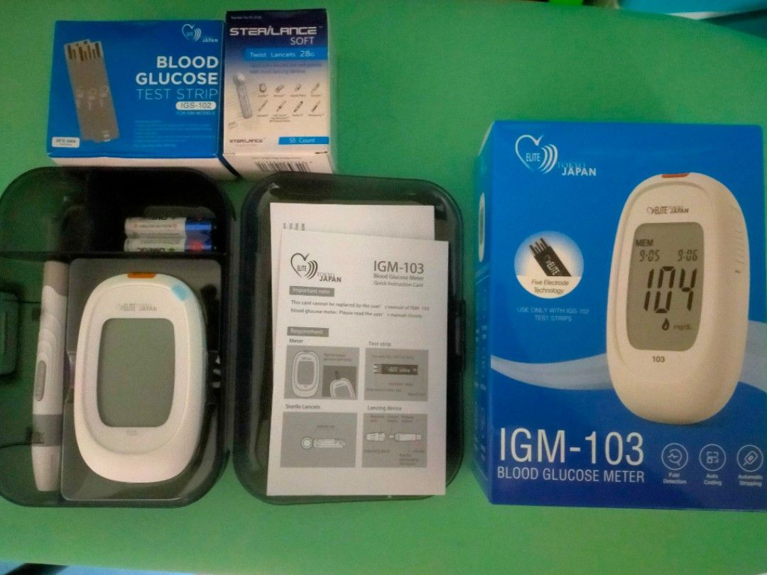 Indoplas Elite Tokyo Japan Blood Glucose Meter Monitoring