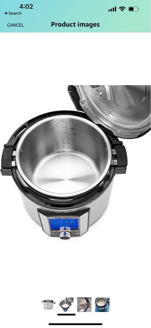 Inner pot with handles for instant pot 6 quart (Category: Cookware & Accessories) located in Makati City. Submitted by rumnougat (Listing ID 1219162089, Image 3). Description: Inner pot with handles!! for instant pot 6 quart Brand new in box!!!.