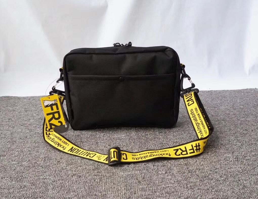 Instock FR2 Fxxking Rabbits LOGO Tape Sling Bag Medium Yellow