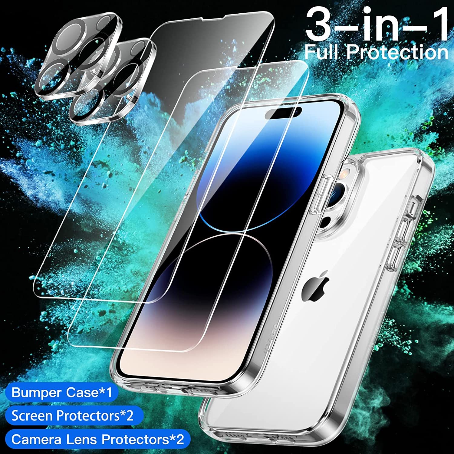 JETech Screen Protector for iPhone 15 Pro Max 6.7-Inch Tempered