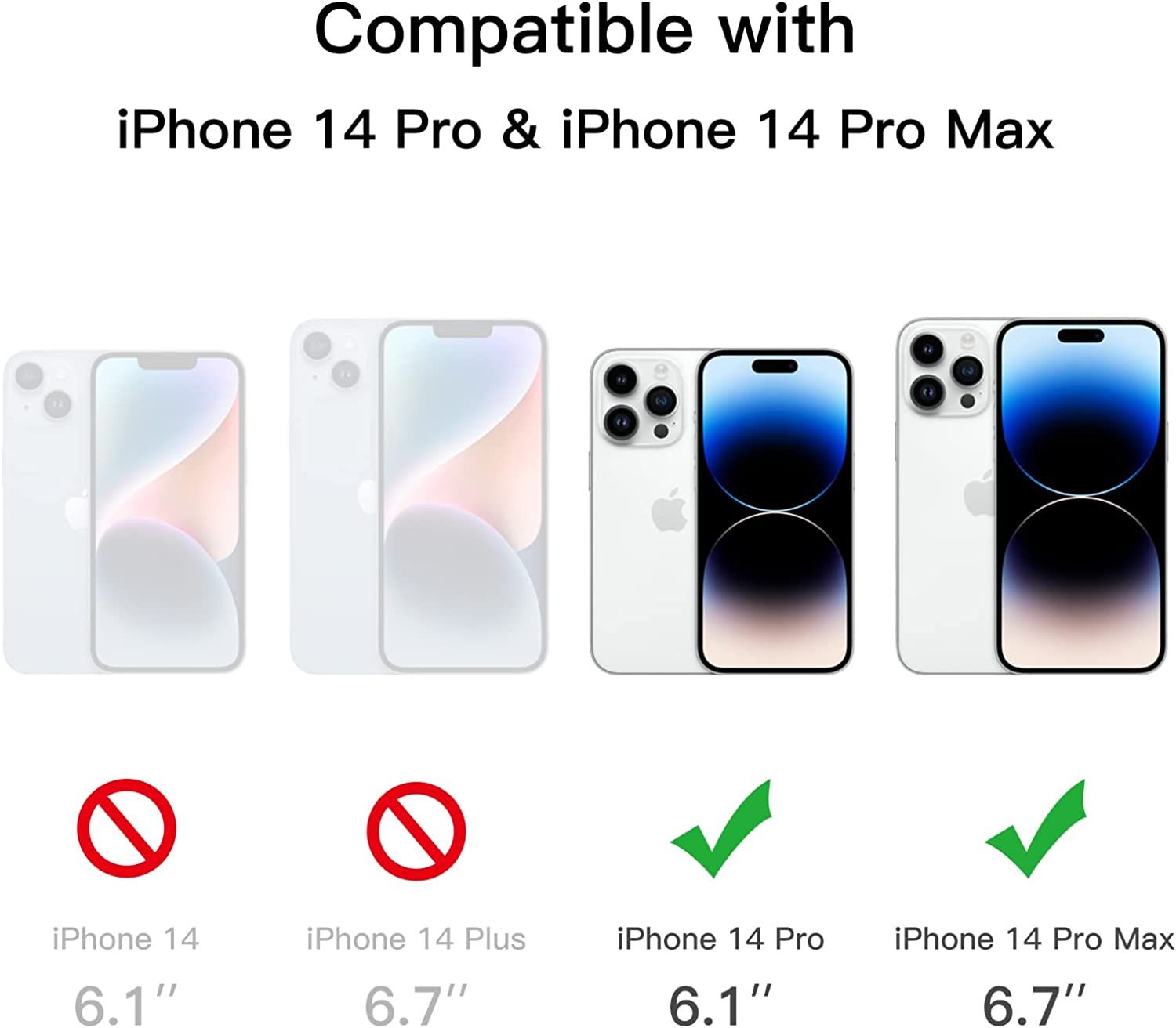 JETech Camera Lens Protector For iPhone 15 Pro 6.1-Inch And iPhone  15 Pro Max 6.7-Inch, 9H Tempered Glass Metal Individual Ring Cover, HD  Clear, 3-Pack