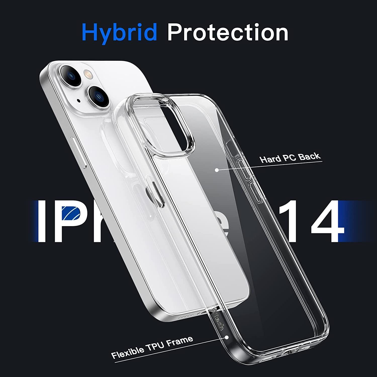 JETech Case for iPhone 11, 6.1-Inch, Shockproof Bumper Cover, Anti-Scratch  Clear Back (HD Clear)