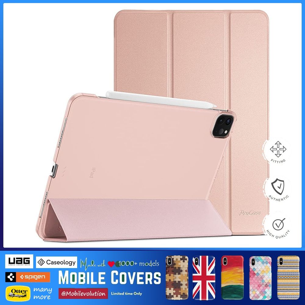 Cover for iPad Pro 11 Inch Case 2022/2021/2020/2018, Slim Stand Hard Back  Shell Smart Cover for iPad Pro 11 Inch 4th Generation 2022 / 3rd Gen 2021/