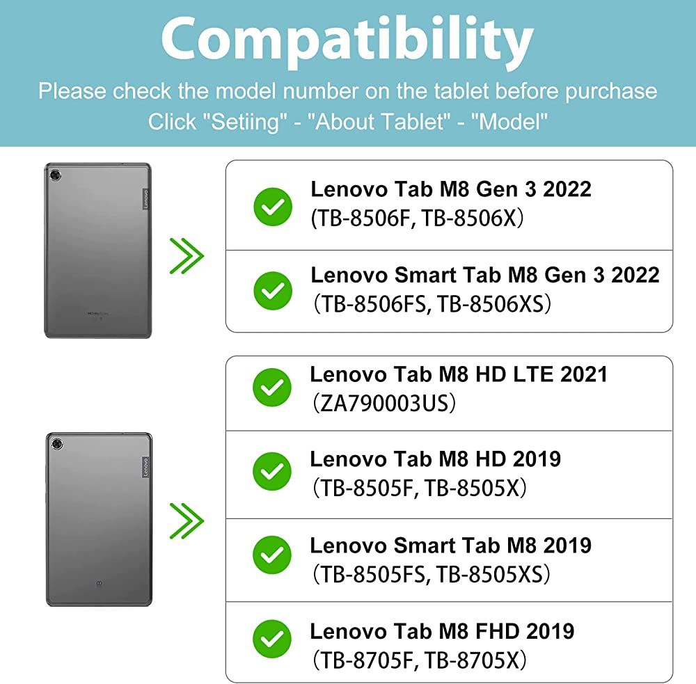 instock] ProCase Kids Case for Lenovo Tab M8 2022 TB-8506F/Tab M8 HD LTE  2021/