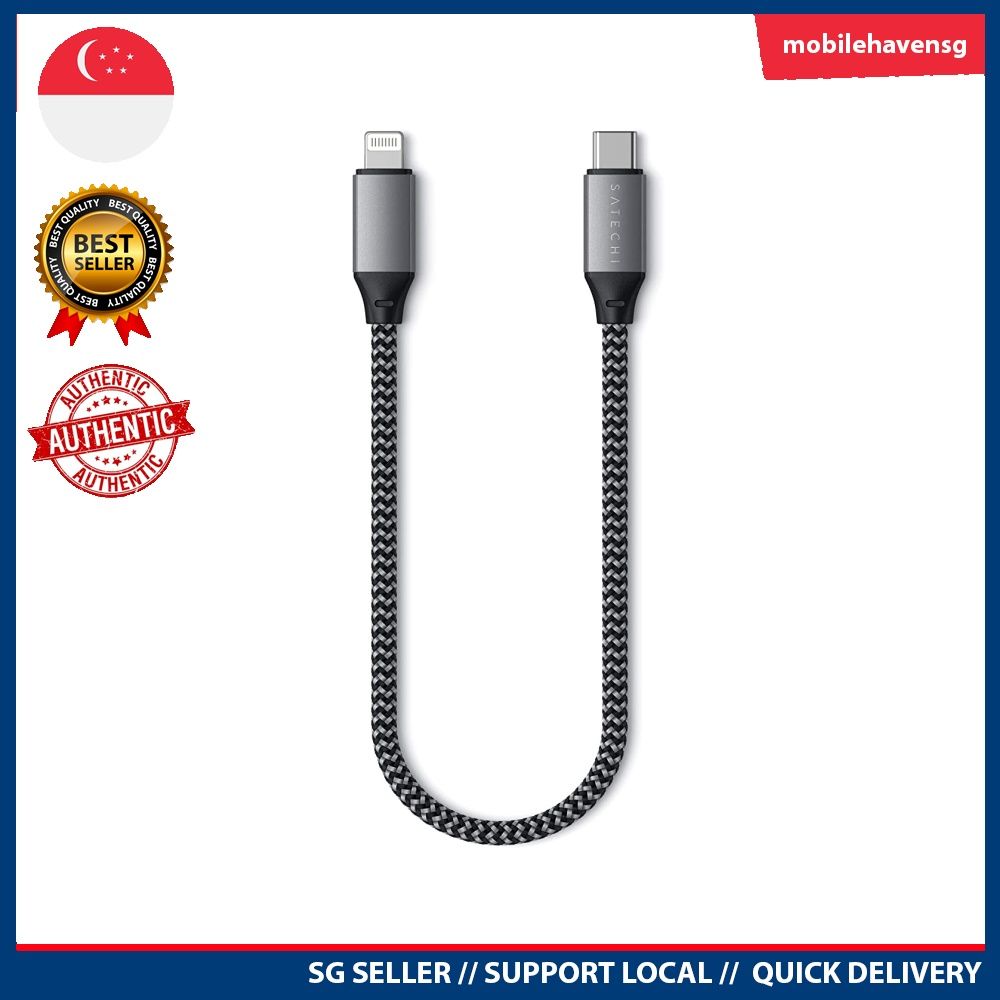 USB-C to Lightning Cable - 10 inches - Satechi